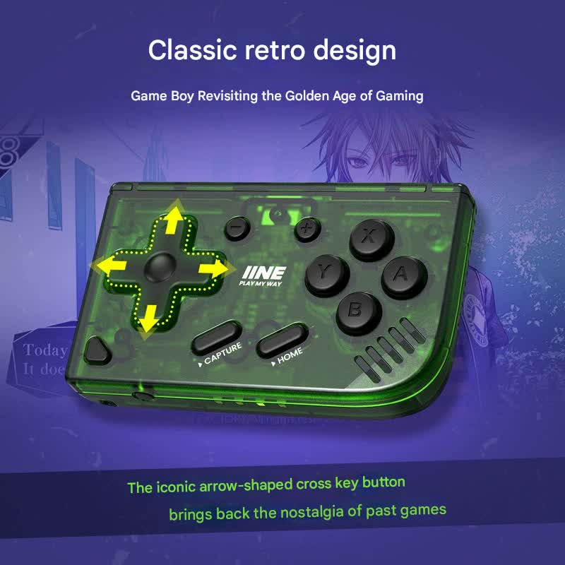Mini Retro Wireless Game Controller – Multi-Platform Gamepad for Switch, PC, Android & iOS – Black
