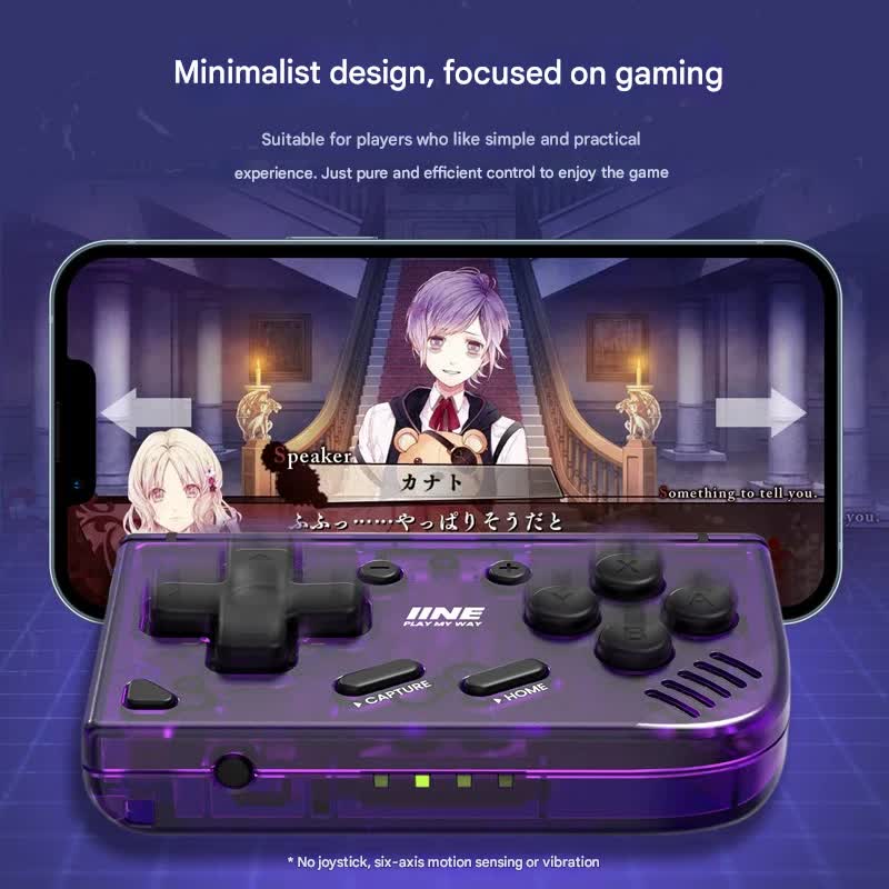 Mini Retro Wireless Game Controller – Multi-Platform Gamepad for Switch, PC, Android & iOS – Black