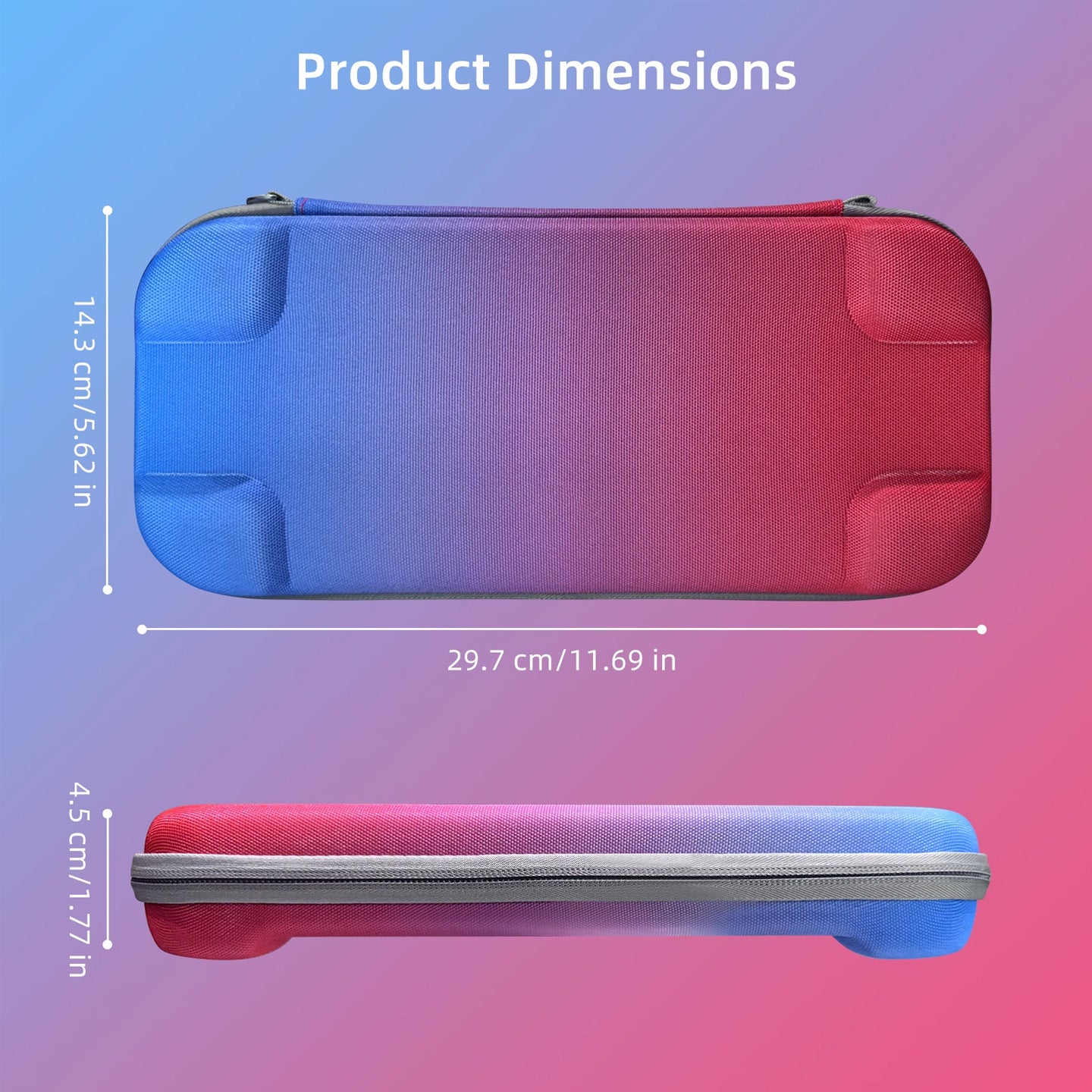 Portable Hard Shell Travel Case for Nintendo Switch/Switch Lite/OLED – Game Card Slots & Accessory Pocket – Black