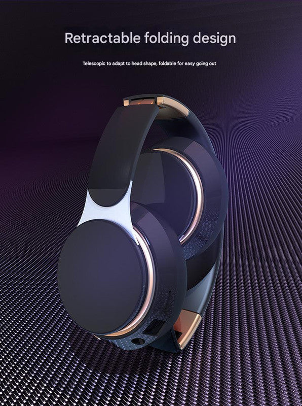 Wireless Bluetooth 5.0 Over-Ear Headphones – HiFi Deep Bass, Foldable Design, 10-Hour Playtime (Red)
