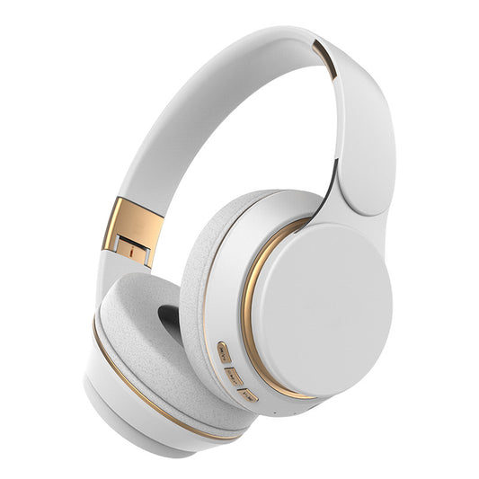 Wireless Bluetooth 5.0 Over-Ear Headphones – HiFi Deep Bass, Foldable Design, 10-Hour Playtime – White