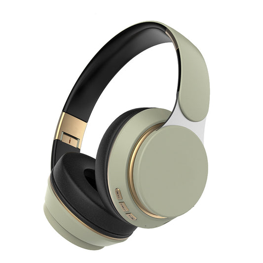Wireless Bluetooth 5.0 Over-Ear Headphones – Foldable Hi-Fi Stereo Headset with Deep Bass, 10Hr Playtime (Green)