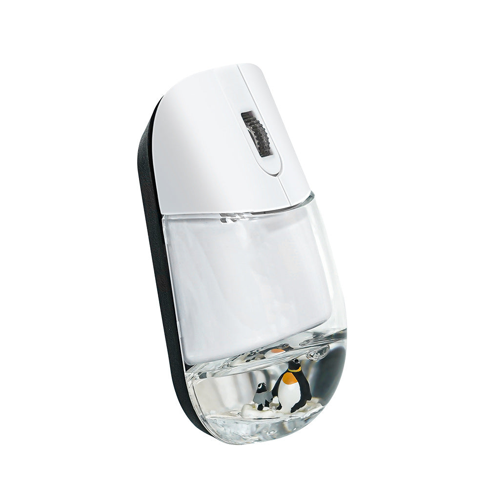 Whimsical 2.4G Wireless Mouse – Floating Animal Design, Silent Click, Ergonomic & Portable – White