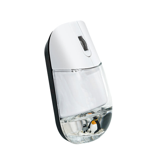 Whimsical 2.4G Wireless Mouse – Floating Animal Design, Silent Click, Ergonomic & Portable – White