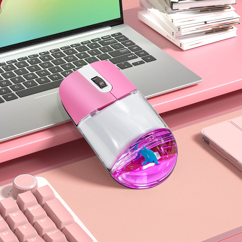 Whimsical 2.4G Wireless Mouse – Floating Animal Design, Silent Click, Ergonomic & Portable – White