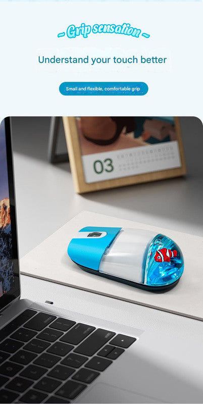 Whimsical 2.4G Wireless Mouse – Floating Animal Design, Silent Click, Ergonomic & Portable – White