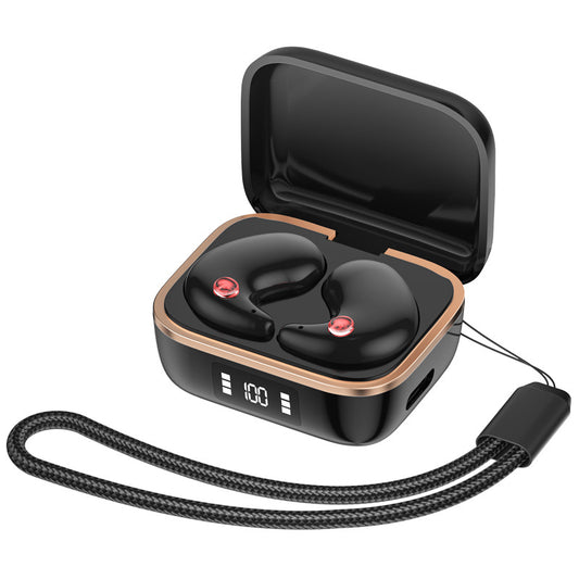 TWS Bluetooth 5.3 Wireless Earbuds with Charging Case – HiFi Audio, LED Display & Touch Controls (Black)