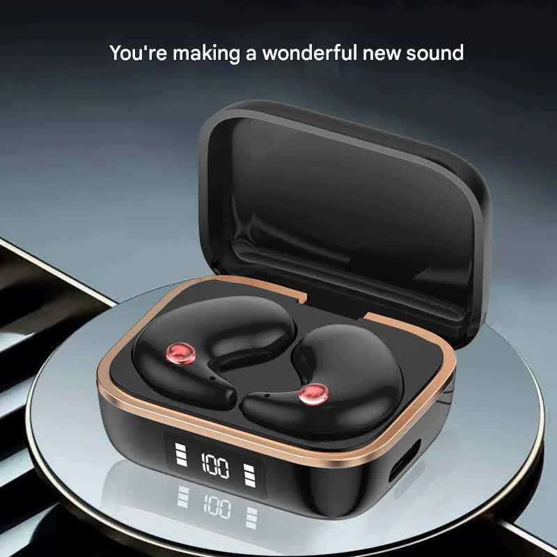 TWS Wireless Earbuds with Wireless Charging Case – Bluetooth 5.3, HiFi Stereo Sound, LED Display & Smart Touch Controls – White