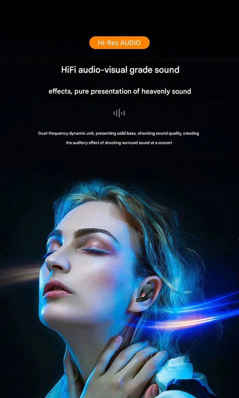 TWS Wireless Earbuds with Wireless Charging Case – Bluetooth 5.3, HiFi Stereo Sound, LED Display & Smart Touch Controls – White