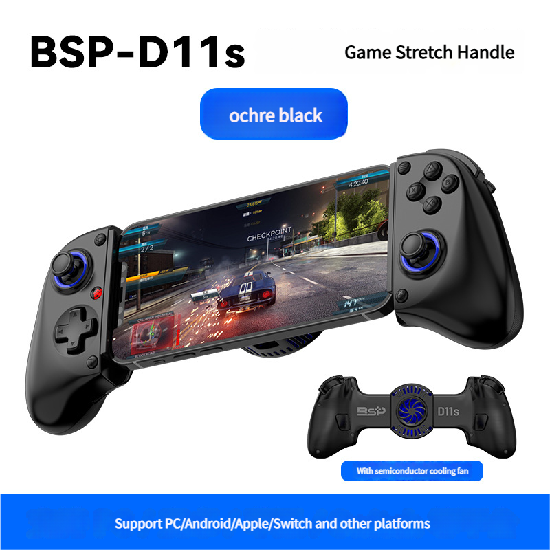 Multi-Platform Telescopic Gaming Controller – Hall Effect Triggers, Esports 3D Joysticks, Macro Programming, Built-in Radiator – Black