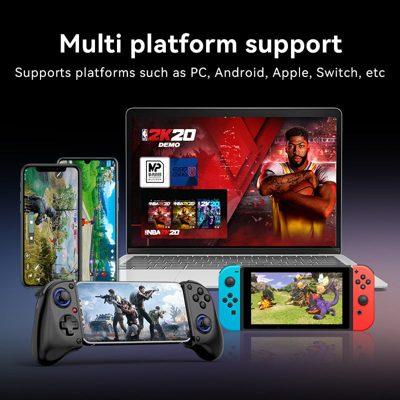 Multi-Platform Telescopic Gaming Controller – Hall Effect Triggers, Esports 3D Joysticks, Macro Programming, Built-in Radiator – Black