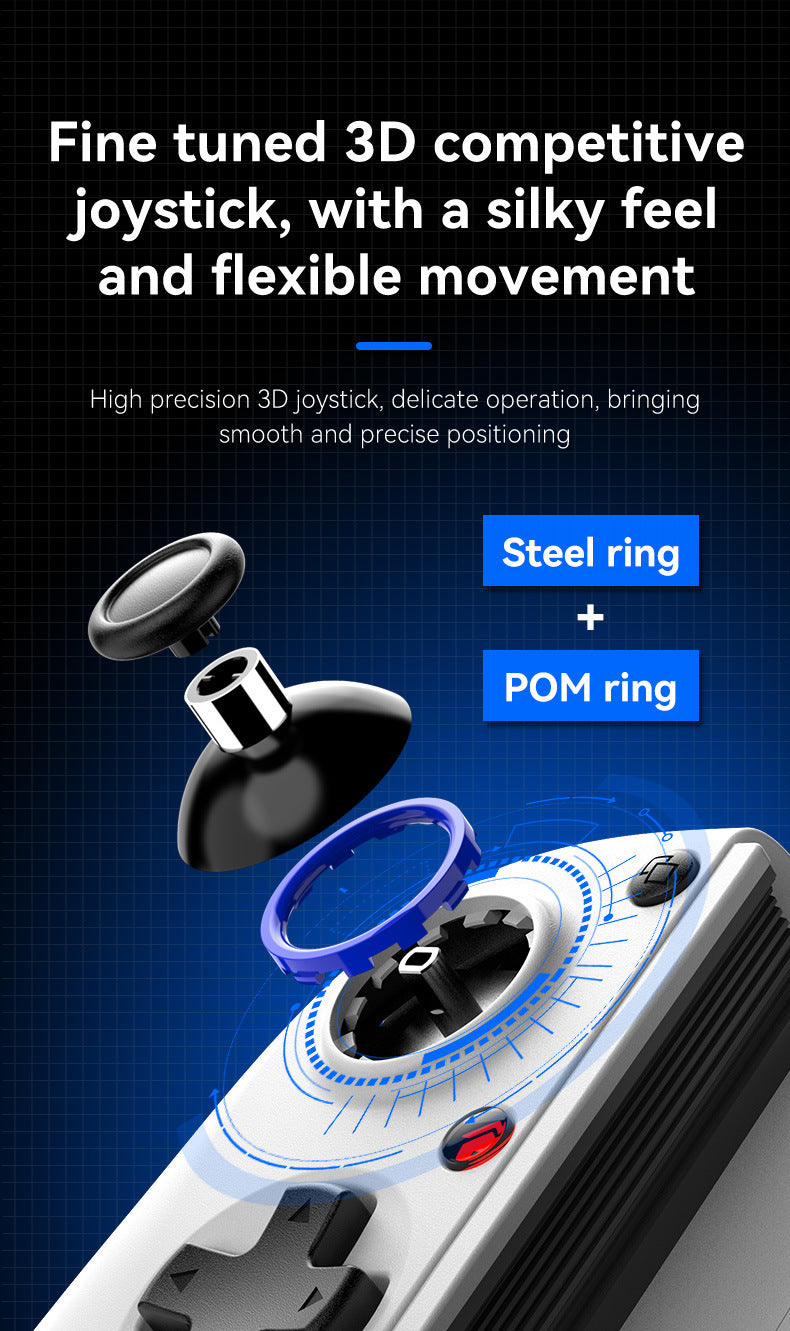 Multi-Platform Telescopic Gaming Controller – Hall Effect Triggers, Esports 3D Joysticks, Macro Programming, Built-in Radiator – Black