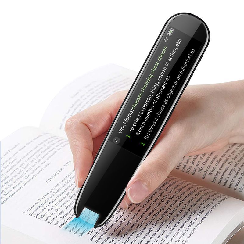 Smart AI Voice Translator Pen – 112+ Languages, Offline Scanning, HD Touchscreen, Real-Time Translation – Black