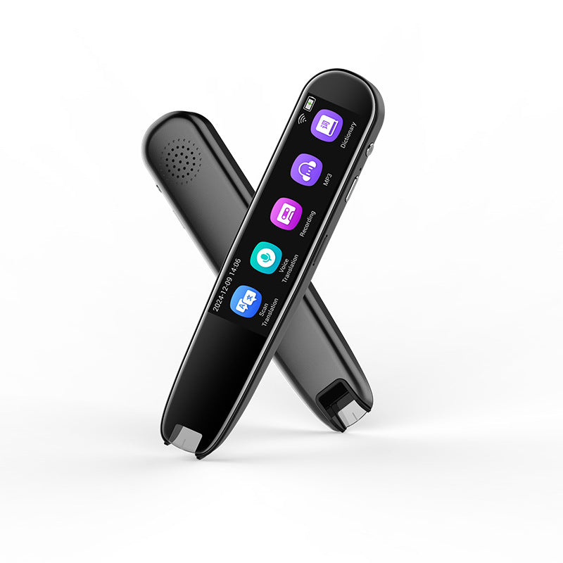 Smart AI Voice Translator Pen – 112+ Languages, Offline Scanning, HD Touchscreen, Real-Time Translation – Black