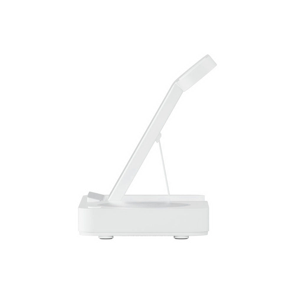 Devanti 4-in-1 Wireless Charging Dock – Fast Charger for Phone, Watch, Earbuds & Stylus – White"