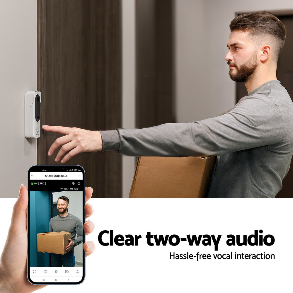 UL-tech Wireless Video Doorbell Security Camera – 2-Way Audio, Motion Detection, Night Vision, App Alerts